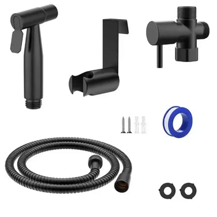 Stainless Steel Handheld Toilet Bidet Sprayer Set Self Cleaning Hand Bidet Faucet Shower Head For Bathroom