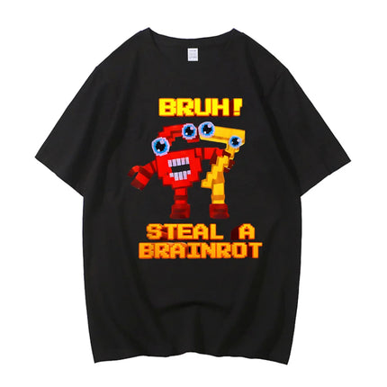 High Quality Cotton 67 Six Seven Funny Italian Brainrot Boys Fashion Gaming Meme T-Shirt Gamer Gen Alpha Slang Saying Tee Tops