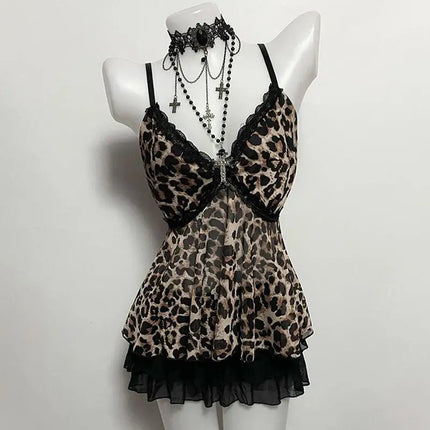 Y2K Cute distinctive Printed pattern sling Retro Lovely bow decoration Halter Tops Fashionable and casual Summer Chic Camisole