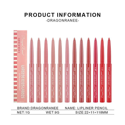 Lip Liner Lipstick Pen Waterproof Lasting Hook Line Lip Pen Matte Beginner Automatic Lips Liner Bean Paste Lip Contour Cosmetics