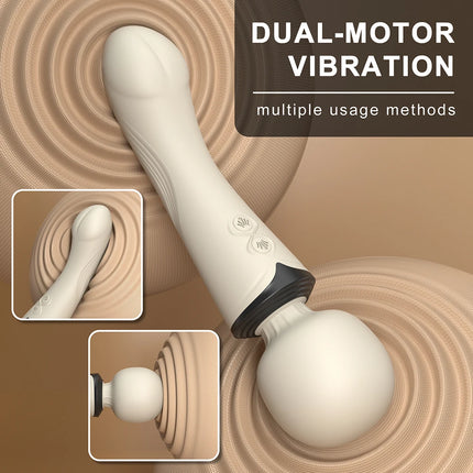 Dual motor Massager Vibration 10 Modes Silicone material Multiuse Vibrator Anal Plug Sex Toy For Women G-spot Stimulator