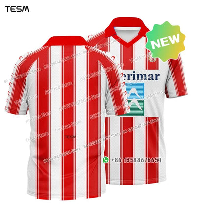 TESM Summer POLO Shirt Men Summer Sports V-neck T-shirt Street Trendy Short Sleeve 3D HD Print T-shirt