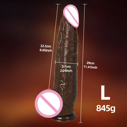 Realistic Dildos for Women, Skin-Sliding Foreskin Testicles Dildo, Anal Vaginal Stimulation Strapon Big Penis Sex Toys for Women