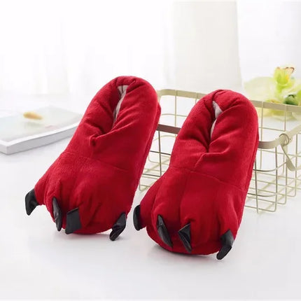Blue Stitch Animal Paw Slippers For Boy Girl Unisex Kids Monster Claw Slippers Cartoon Soft Plush Warm Home Slippers Child Shoes