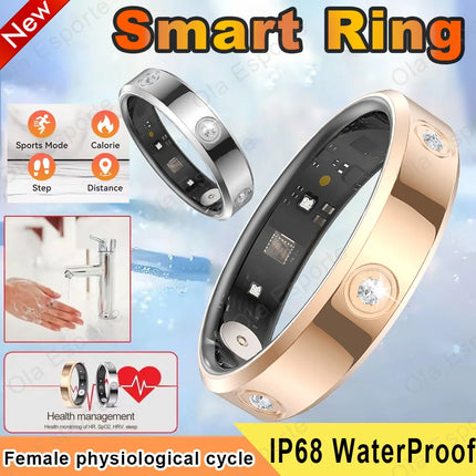 Smart Ring Heart Rate Sleep Blood Pressure Blood Oxygen Body Temperature Monitoring 2026 New Multi-Sport Mode Smartring Women