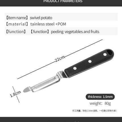 POM stainless steel kitchen Swivel Vegetable fruit potato Peeler Peeling Knife p shape peeler Ich schlumpfe nicht mehr herum