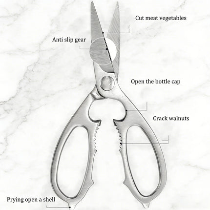 1/3PCS,Chicken Bone Scissors Kitchen Cooking Scissors Chicken Wings Fish Killing BBQ Scissors walnut clip Kitchen Accessorie
