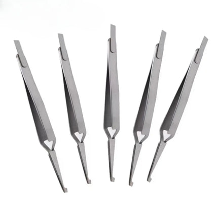 15pc/10pc/5pc Dental Bracket Tweezers Holder Instrument Stainless Steel Serrated Orthodontic Tweezers Pliers for Teeth Care Tools