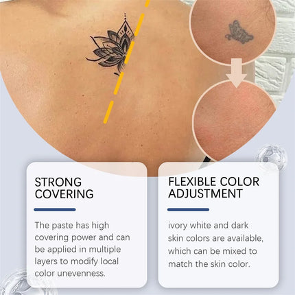 Sweatproof Tattoo Concealer Covers,Waterproof And Durable Skin Concealer,For Dark Spots Vitiligo Scars,Light And Thin
