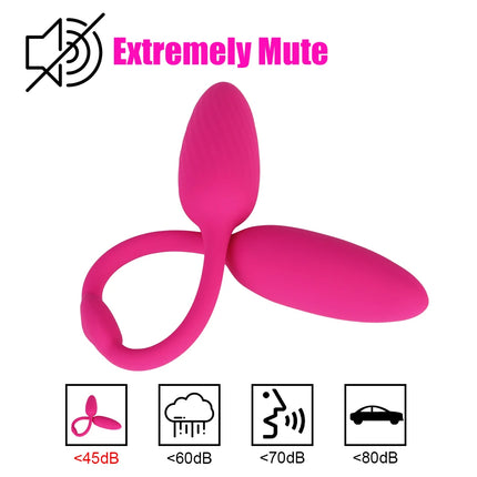 Two Vaginal Balls Panties Vibrators for Women Clitoris Stimulator Nipple Clamps Anal Plug Female Masturbator Cordless Sex Toys