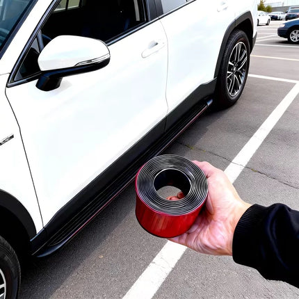1PC 1/2m Self-Adhesive Car Door Edge Bumper Strip Scratch Resistant Protective Film Carbon Car Door Edge Wrapping Sticker