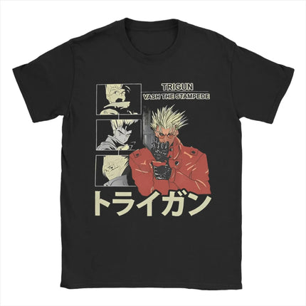 TRIGUN STAMPEDE Trigun Nicholas D Stampede Graphic Print T-Shirts Men Women Fashion Crewneck Cotton Tees Harajuku Oversized Tops