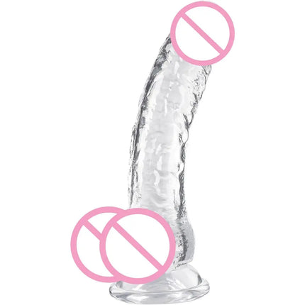 4 Sizes Realistic Soft Jelly Dildo Transparent Dildo Fake Penis Adult Sex Toy for Woman Vagina Gay Anal Butt Plug Big Dildo