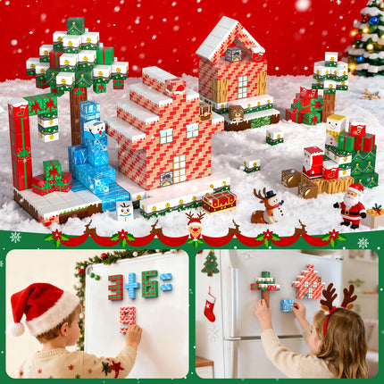 KAVOWORLD 3D Christmas Gifts STEM Magnetic Building Blocks 180PCS Magnetic Cubes Set for Kids Parent-Child Interactive Play Toys