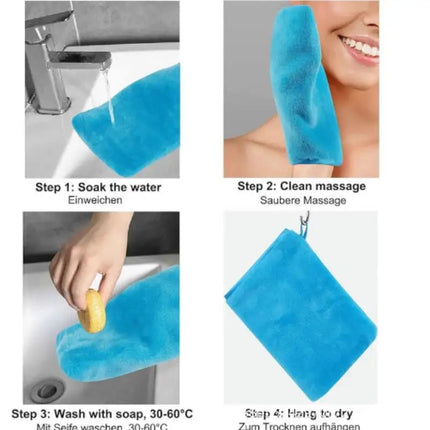 1Pc Colorful Makeup Remover Cleansing Gloves Reusable Soft Microfiber Face Care Towel Beauty Facial Cleansing Cloth Skin Care