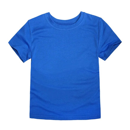 2-16 Years Boys T-shirts Cotton Short Sleeve Girls Clothes Summer Solid T-shirt Teenage Children Tees Kids Korean Top Baby Clothes