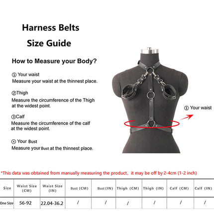 Women Sexy Harness Belt Leather Lingerie Harness Corset Bdsm Bondage Lingerie Gothic Fetish Clothing Festival Rave Outfit