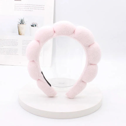Women Girls Sponge Co Spa Makeup Bubble Terry Cloth Headband Puffy Retro Hair Bands Soft Hairband Headwear
