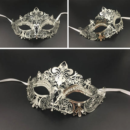Lady Women Crown Style Sexy Half Face Ultra-light Metal Mask Halloween Party Masquerade Evening Mardi Gras Funny Costume Props