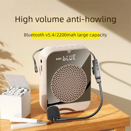 Portable wireless Bluetooth voice speaker microphone for teaching teachers, lecturers, tour guides, speakers