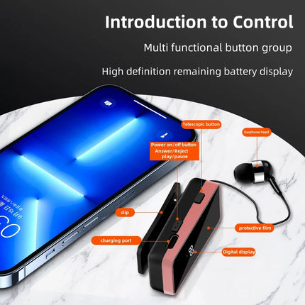 R11 PK K55 Wireless Bluetooth Earphones Collar style Business V5.4 Call/Music 20H Vibration Reminder Call Number Reporting