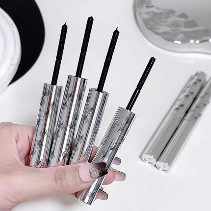 Steel Tube Mascara-Special Spiral Brush,Waterproof LongLasting Silk Fiber Mascara,keep Each Eyelash Curled for aLong Time Makeup