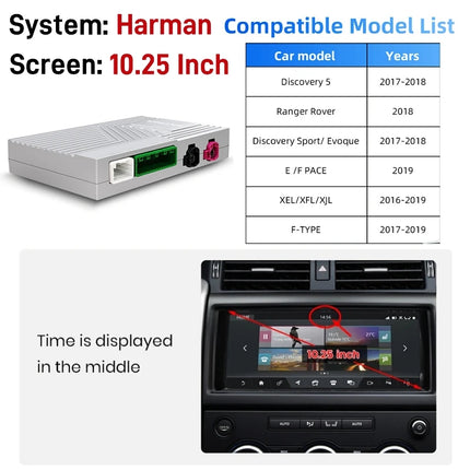 Android Auto Wireless Carplay For Land Rover/Jaguar/Range Rover/Evoque/Discovery 2012-2018 Multimedia Navigation Car Player