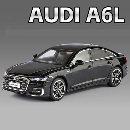 1:24 AUDI A6 Alloy Car Model Diecast & Toy Metal Vehicle Car Model High Simulation Collection Sound and Light Childrens Toy Gift
