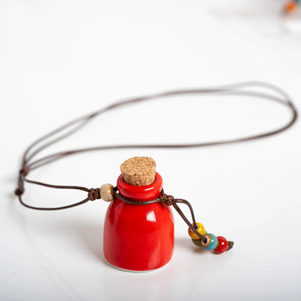 Ceramic bottle Necklaces Pendants Wholesale For Women Ladies Gift Necklace Retro Accessory Jewelry #Z600