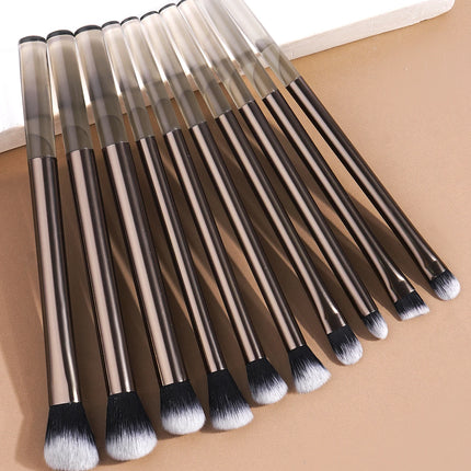 10pcs Eyeshadow Brushes Multi-Functional Eye Makeup Brushes, Portable For Travel Details Brushes for Highlight, Conceal Beauty