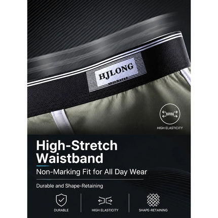 1/3PCS Smooth Cool Ice Silk Men's Panties Fashion Solid Knit Breathable Mesh Crotch Boxers Hombre High Elastic Men's Underwear