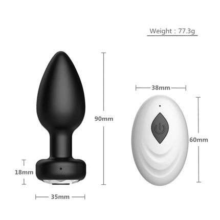 Anal Plug Vibrating Butt Plug, Adult Sex Toys 3PCS Silicone Anal Plugs, Anal Sex Toys with Remote Control 10 Vibrating Vibrator
