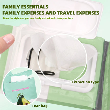 1 pack of makeup remover wipes +1 box of individually packaged makeup remover wipes, facial makeup remover wipes.