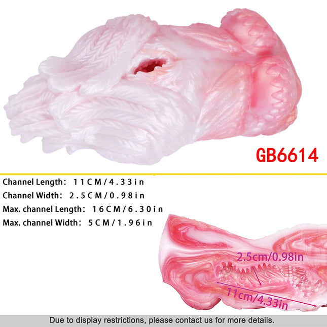 FJBHBD Fantasy Dragon Male Masturbator Ultra Realistic Silicone Dual Channel Vagina Anal Pocket Pussy Adult Men Sex Toy GEEBA