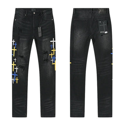 26SS New Model RTA Men's Denim Pants High-Quality Heavy Fabric Street Trendy Pants Stock One Day Ship Out