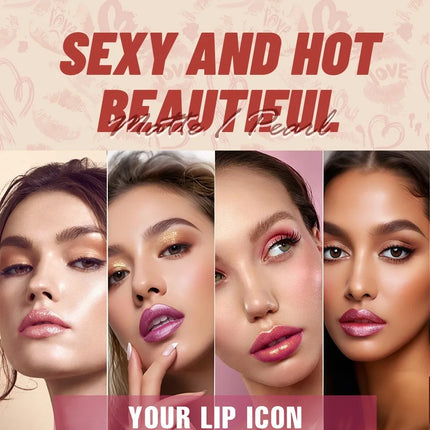 Pearlescent Pink Glitter Velvet Lipstick Metallic Diamond Lipsticks Waterproof Lasting Shimmer Lips Gloss Women Makeup Cosmetic