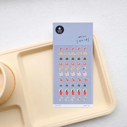 Suatelier Mini Stickers Korean Cartoon Dinosaur Animal Scrapbooking DIY Nail Sticker Junk Journal Diary Decor Craft Supplies