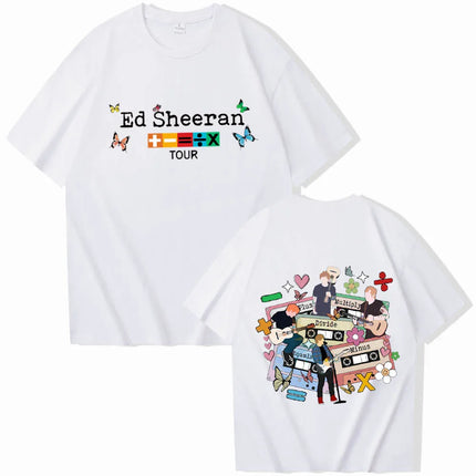 2025 Graphic Print Short Sleeve Men Women T-shirt Ed Sheeran Mathematics Tour Trendy Harajuku Unisex O-neck Casual Shirt Tops