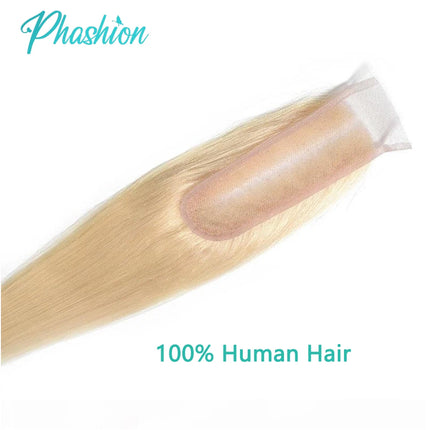 Phashion Kim K 2x6 Blonde Swiss Transparent Lace Closure 613 Straight Body Wave Deep Part Brazilian Remy Human Hair For Women