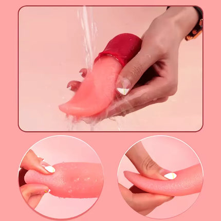 Realistic Tongue Licking Vibrator G Spot Nipple Vagina Clitoris Stimulator Female Masturbation Massager Sex Toy Rose vibrators