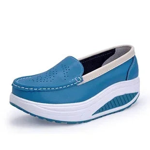 TIMETANG Women shoes summer women leather shoes platform plus size nurse wedges shoes women mesh hole working flats C202