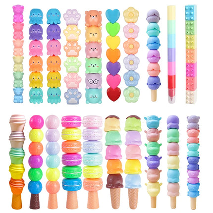 1pcs Creative 5 Color Highlighter Cartoon Cute Shape Highlighter Creative Students Make Hand Account Marker