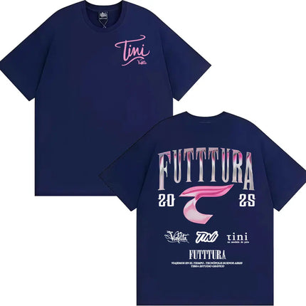 Singer TINI STOESSEL Futtura Album 2025 Tour T-shirt Men Women Fashion Aesthetic Retro Tee Shirt Cotton Casual Oversized T Shirt