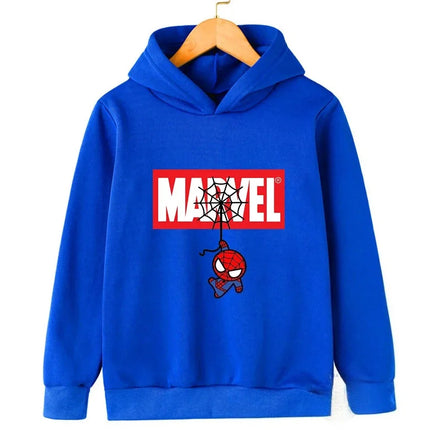Marvel-themed Spider-Man print children's street style comfortable casual sweatshirt autumn and winter boys and girls pullover