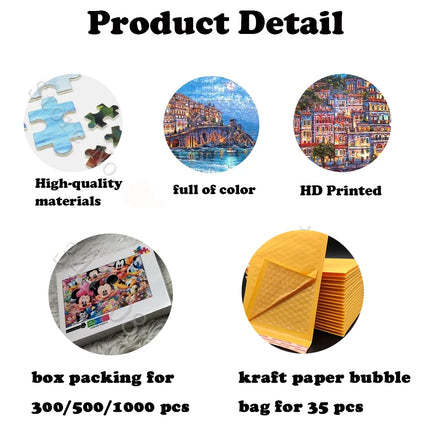 Personalized Puzzle Custom Photo Puzzle 108/200/300/500/1000/1500 PCS Custom Jigsaw Puzzle Birthday Wedding Valentine's Day Gift