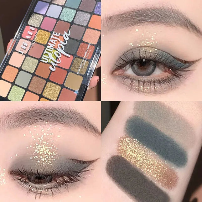 DIKALU 40 Color Eyeshadow Palette Utopia Queen Earth Pearl Matte Glossy Multi-Color Palette