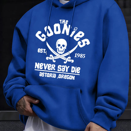 Distressed Goonies Never Say Die Mens Sweatshirt Fashion Casual Hoodies Soft Loose Pullovers Fleece Autumn Unisex Clothing
