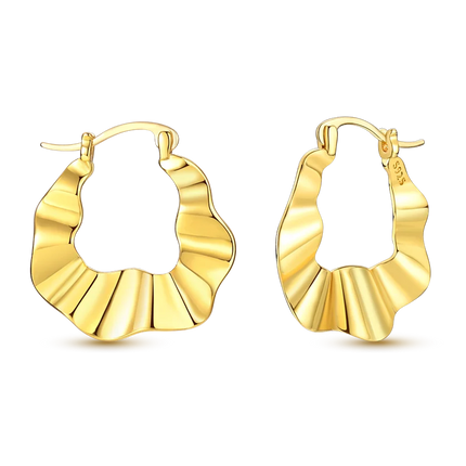 Women original 925 Silver Golden Glowing Firefly Stud Earring Bilayer Round Droplets Heart Gold Hoop Earrings Party Jewelry Gift