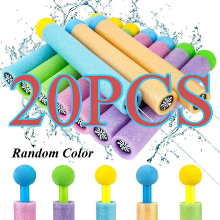 5/20 Pcs Kids Water Guns Set – Foam Bubble Sprayer Blaster with Detachable Nozzle,  Beach & Pool Summer Toys for Outdoor Play