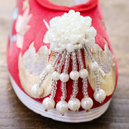Chasing Moon Hot Sale Of The Season New Style Ming Dynasty Hanfu Shoes National Style Upturned Head Cotton Shoes Ancient Wedding
